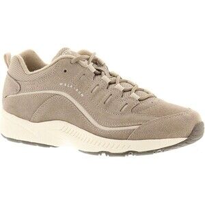 Easy Spirit Romy Sneakers Womens US 7W Light Taupe Suede Lace Up Walking Shoes